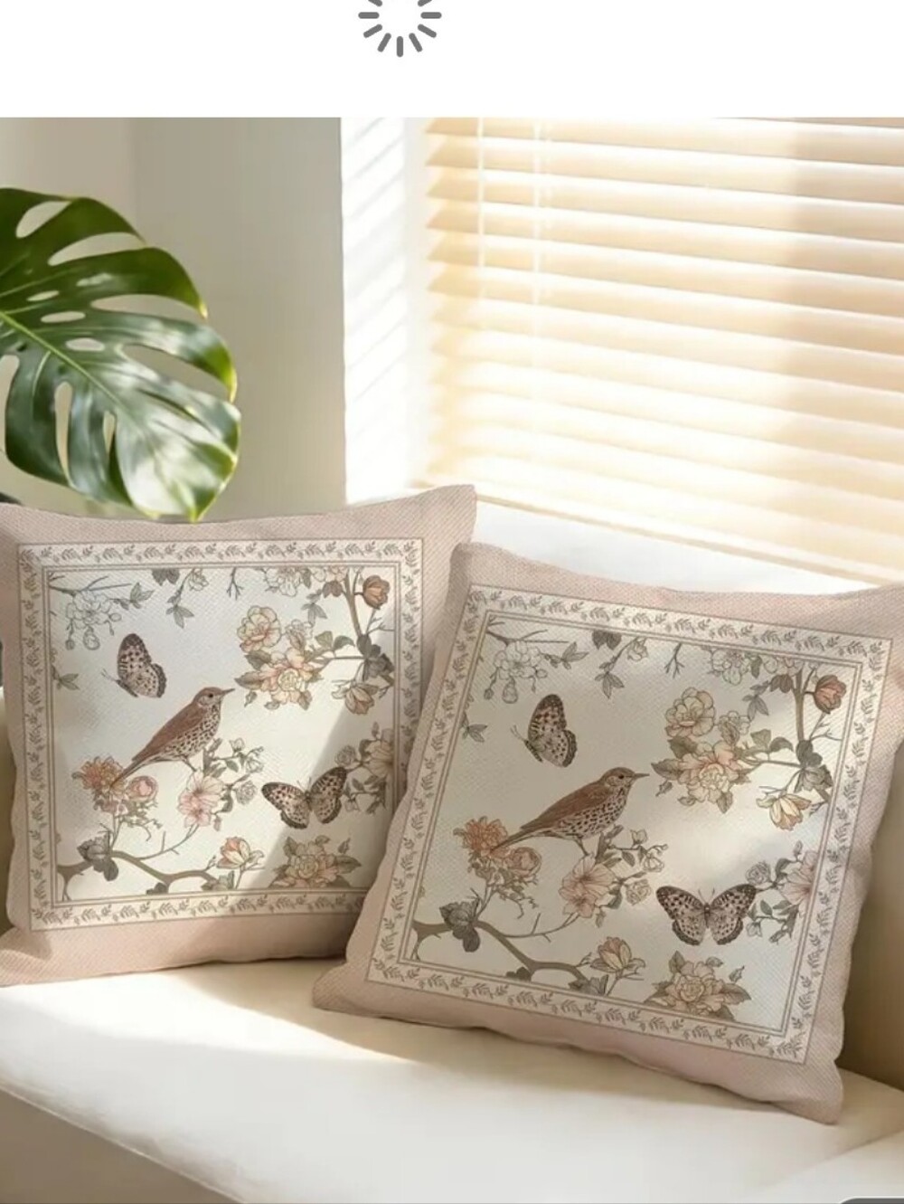 2 Piece Elegant Vintage Pillow Covers. No Inserts.